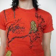 Owl Woman's -Sustainable Organic Cotton Scarlet