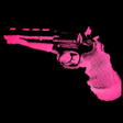 Gun Men's Fine Jersey Short Sleeve T Shirt Black/Pink